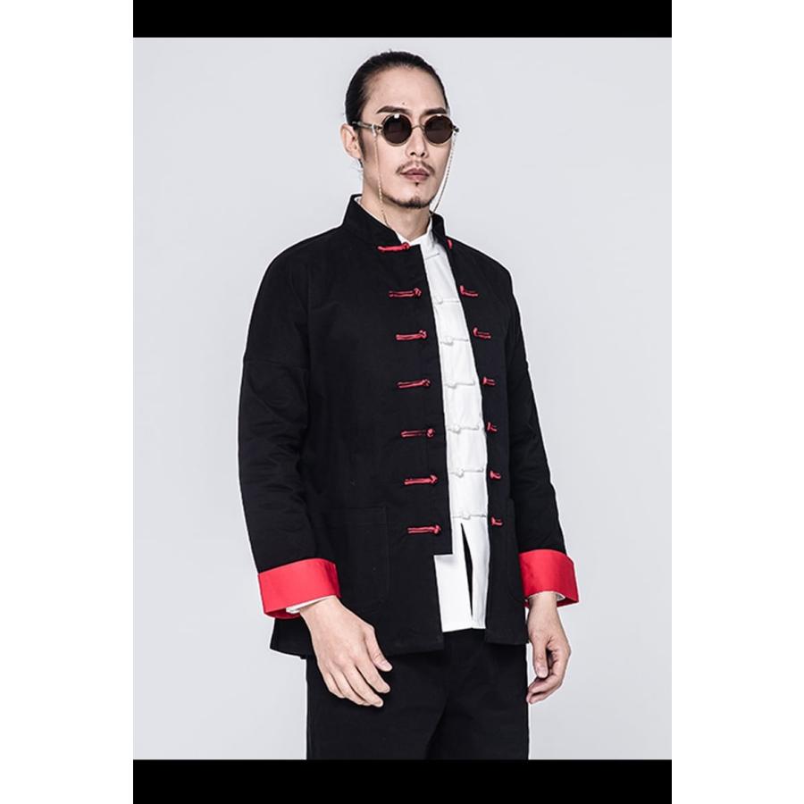 チャイナ服 メンズ チャイナジャケット カンフー服 太極拳服 唐装 男性