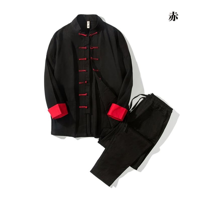 チャイナ服 メンズ チャイナスーツ カンフー服 太極拳服 唐装 男性用