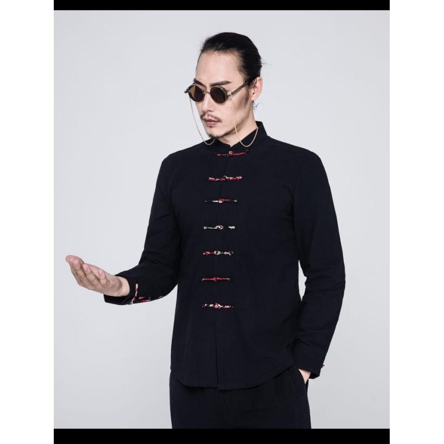 チャイナ服 メンズ チャイナシャツ カンフーシャツ 男性用 カンフー服