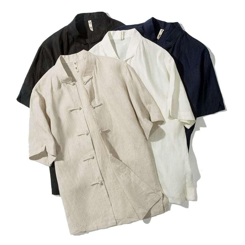 チャイナ服 メンズ 男性用 チャイナシャツ 半袖 カンフー服 カジュアル 唐装 中華服 中国服 麻100 送料無料 Chxac チャイナカジュアル 通販 Yahoo ショッピング