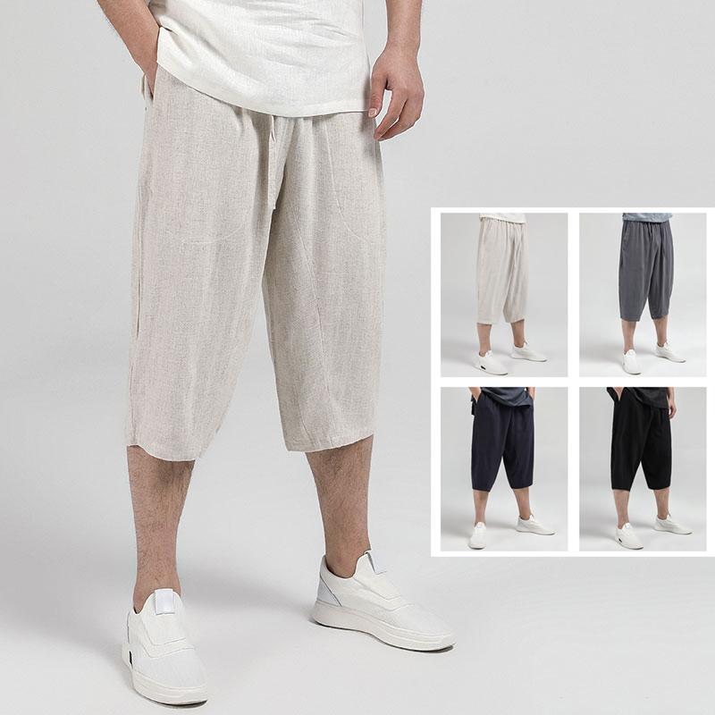 オッズオネスト　チャイナ　クロップドパンツ チャイナ服 メンズ チャイナパンツ 7分丈 ショートパンツ ボトムス