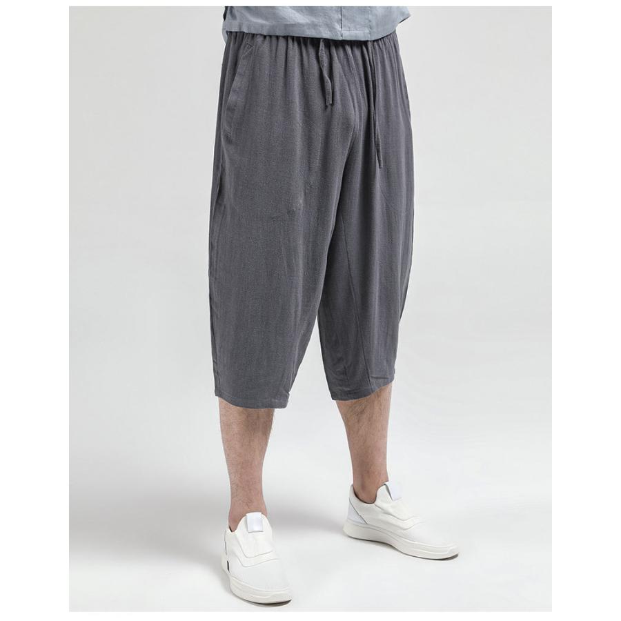 チャイナ服 メンズ チャイナパンツ 7分丈 ショートパンツ ボトムス