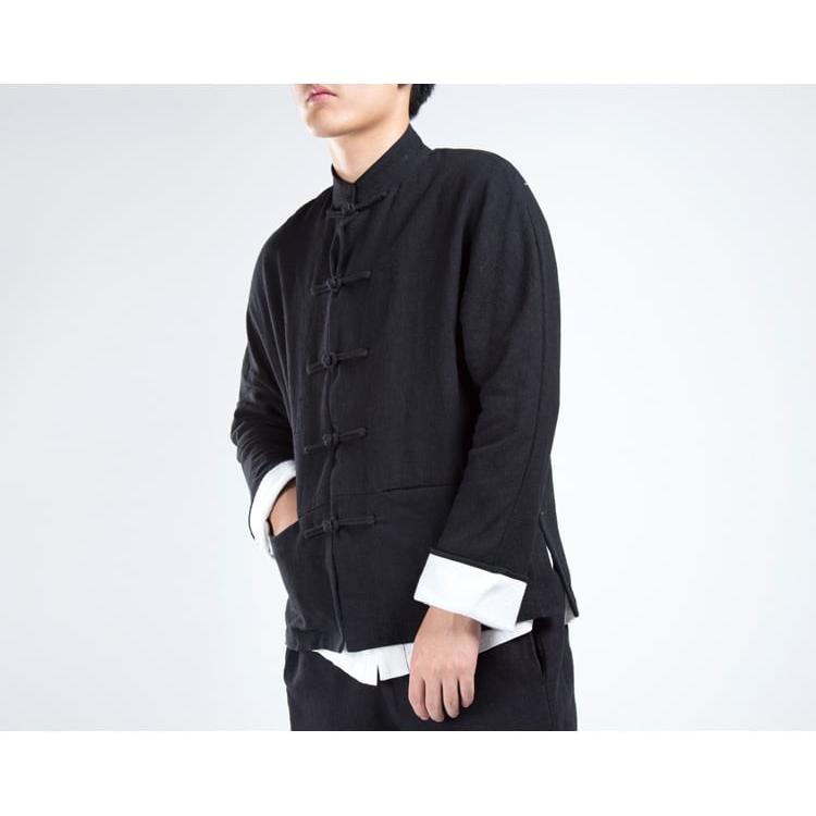 チャイナ服 メンズ チャイナジャケット カンフージャケット カンフー服 男性用 中華服 中国服 チャイナボタン 立ち襟 折り返し白袖 送料無料 チャイナ服 メンズ チャイナジャケット カンフージャケット カンフー服 男性用 中華服 中国服 チャイナボタン 立ち襟 折り返し白袖 送料無料