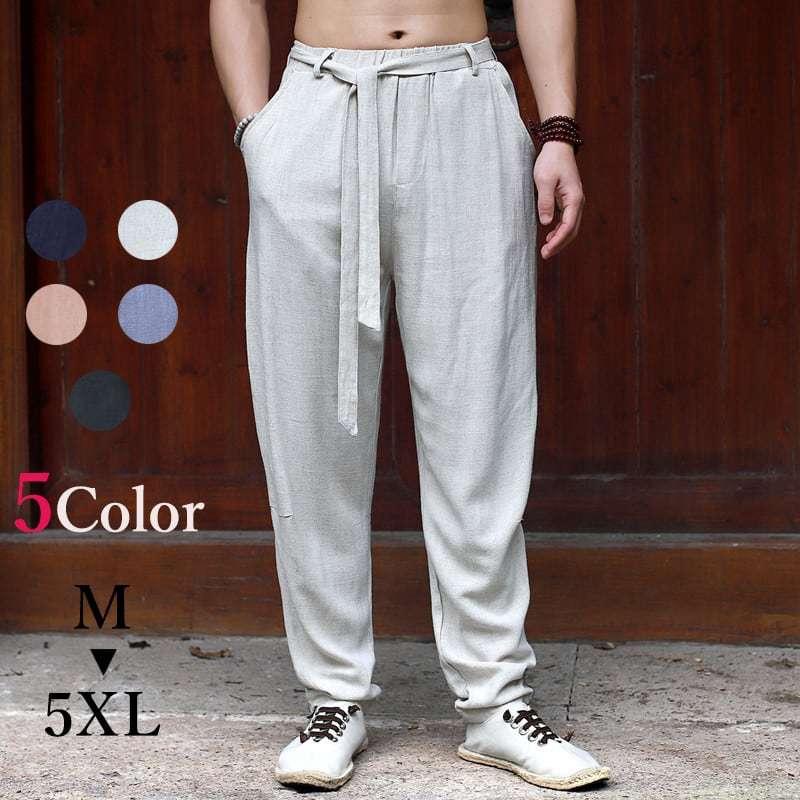 チャイナパンツ メンズ 中華風 カンフーパンツ 男性用 ハーレムパンツ ベルト イージーパンツ 帯 ゆったり 綿麻 春夏 Chyui チャイナカジュアル 通販 Yahoo ショッピング