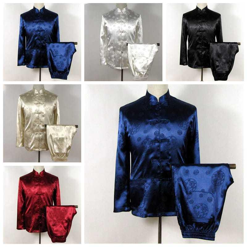 太極拳服 チャイナ服 メンズ 男性用 カンフー服 練習服 スーツ