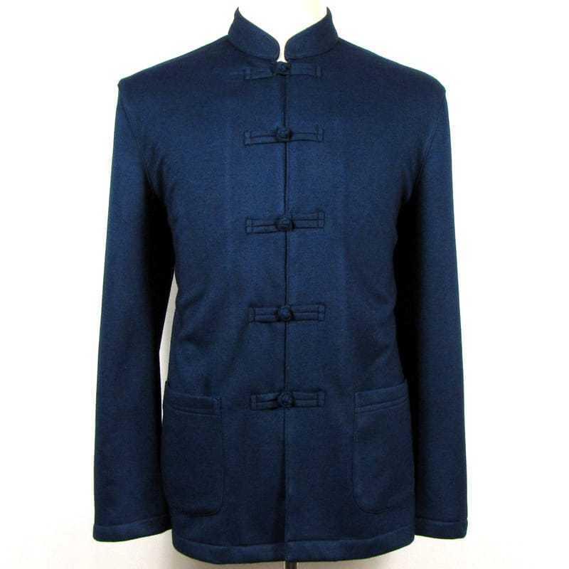 viviennetam フリースチャイナ服風トップス チャイナ服 普段着 メンズ 男性用 綿ニットシャツ 裏地 フリース 防寒