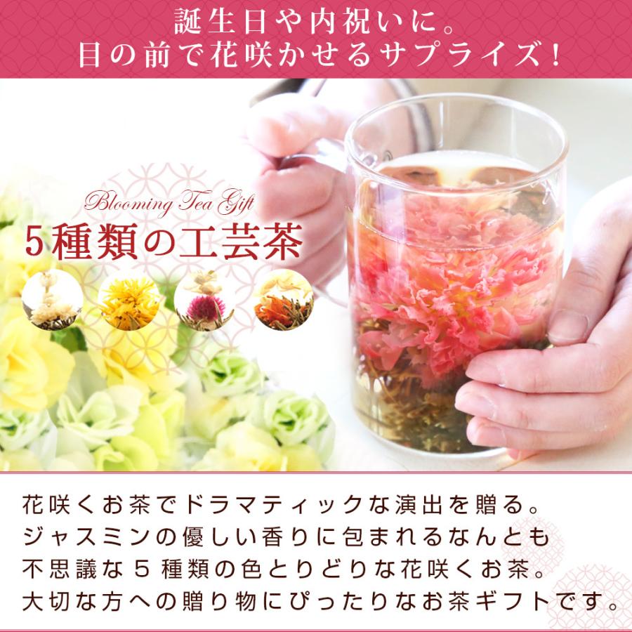 別倉庫からの配送 プレゼント ギフト 花咲く 工芸茶 花茶5種 耐熱 ガラス マグカップ いやしセット 雑貨 ジャスミン茶 80代 90代 Materialworldblog Com