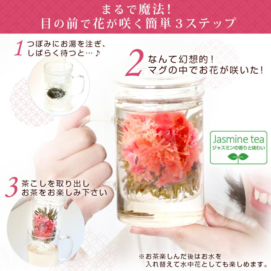 別倉庫からの配送 プレゼント ギフト 花咲く 工芸茶 花茶5種 耐熱 ガラス マグカップ いやしセット 雑貨 ジャスミン茶 80代 90代 Materialworldblog Com