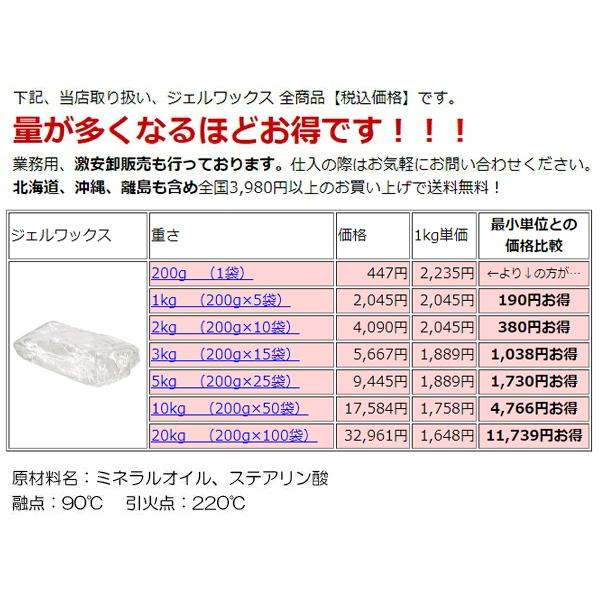 ジェルワックス 200g 手作りキャンドル用 材料 ジェルキャンドル