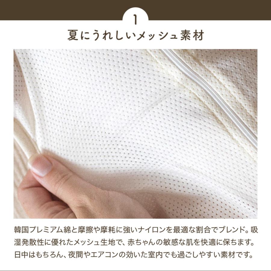 Sunday Hug メッシュスワドル 5枚【L1枚、XL4枚】ベビー　赤ちゃん ちゃいなび（CHINAVI） おくるみ スワドル 夏用 韓国 メッシュ