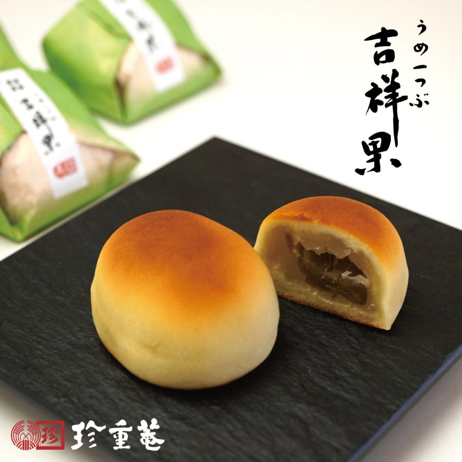 梅の実1つぶ入り 桃山風御菓子 吉祥果 5個入 ギフトラッピング メッセージシール 送料込み 手作り和菓子 珍重庵 通販
