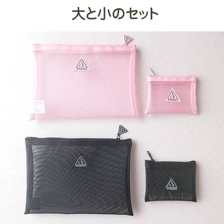 STYLENANDA 3CE POUCH 化粧ポーチ 小物入れ ブラック ピンク 韓国コスメ スタイルナンダ ヒルナンデス紹介 原宿｜chinju｜04