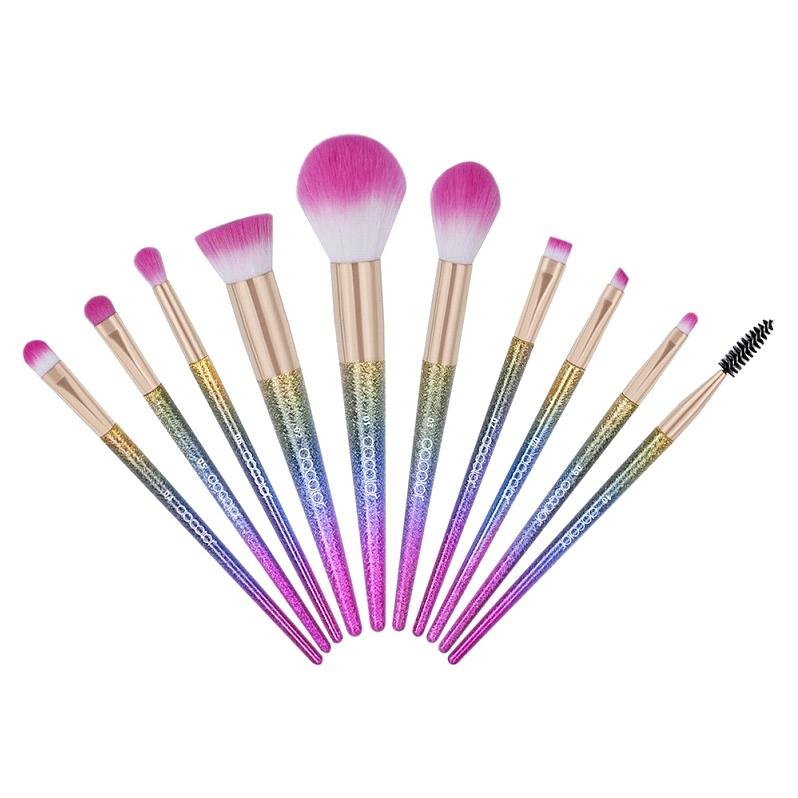 ドゥカラー Docolor メイクブラシセット 10本セット Db1003 幻のレインボーブラシ 高級pbt使用 Db1003 チノンyahoo ショップ 通販 Yahoo ショッピング