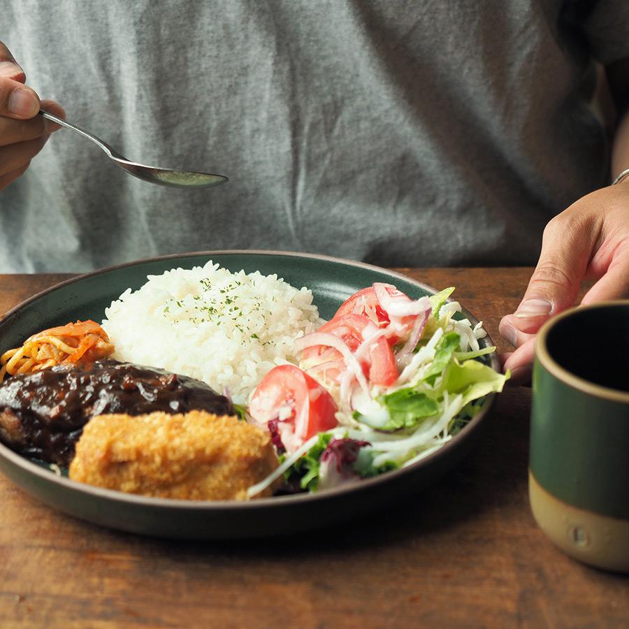 直営店 ブリックス プレートＬ 直径23.8cm 日本製 美濃焼 陶器 平皿 中皿 BRICKS  BA003 | CHIPS | 15