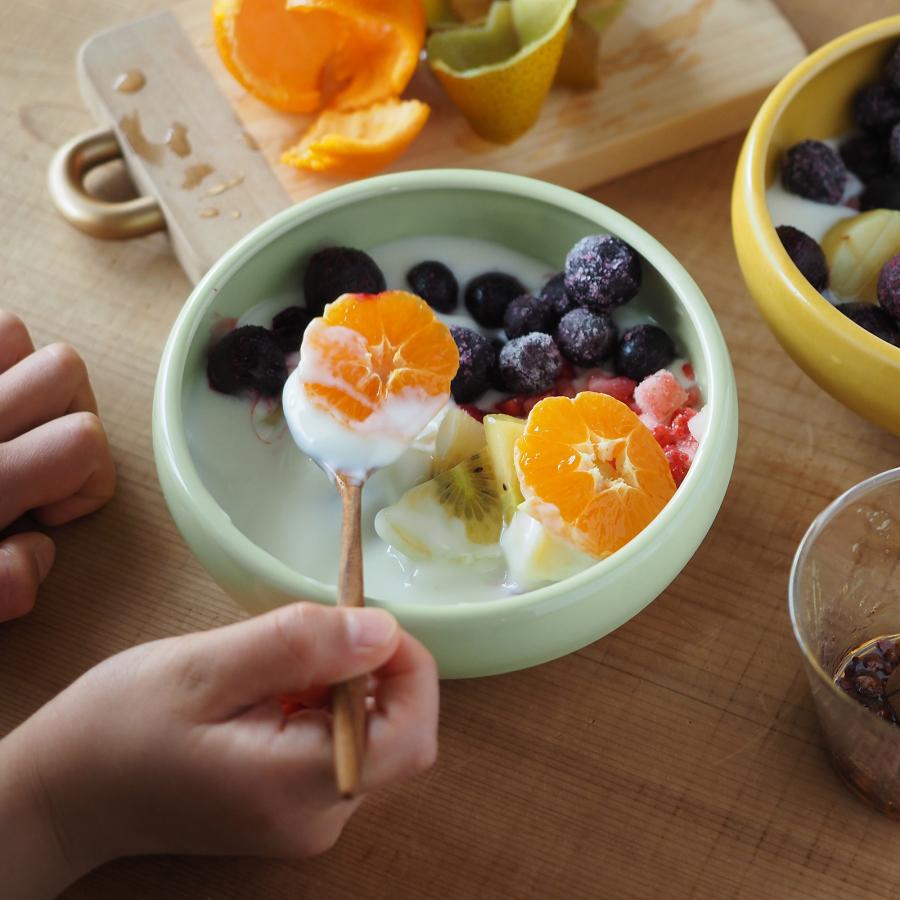 直営店 新色！きみどり発売！たべやすい器 ボウルＭ 直径13cm 日本製 美濃焼 パンとごはんと... 菱沼未央さん M047 | CHIPS | 13