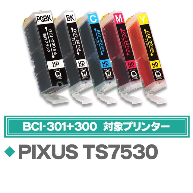 BCI-301+300/5MP キャノン プリンターインク 互換 5色マルチパック ×2 ( BCI-301BK / C / M / Y + BCI-300PGBK ) PIXUS TS7530｜chips｜03