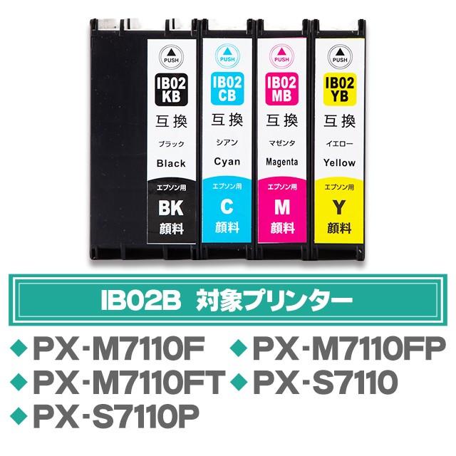 インクのチップス IB02B 4色+黒1本セット エプソン プリンターインク  