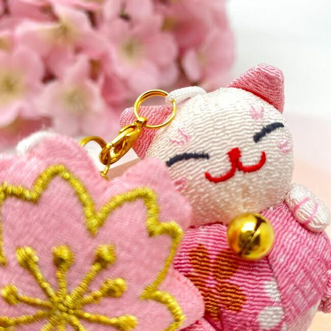 ストラップ かわいい 猫 縁起 桜の招き猫 桜 ピンク ねこ ネコ