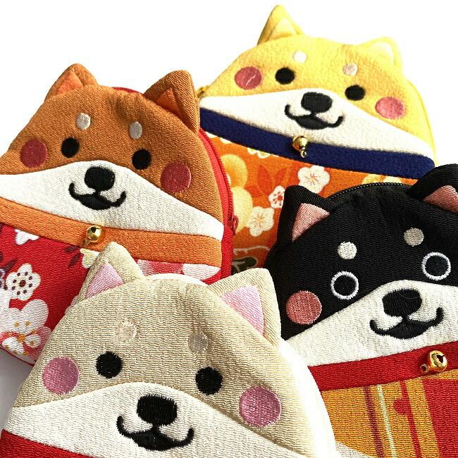 色違い犬置物3点セットで！革製旅行バッグ型小物入れ付き