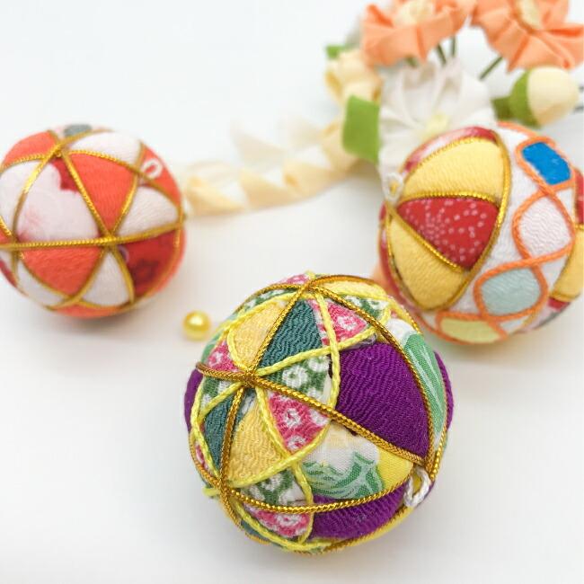 手毬 4cm ちりめんミニ手毬 ver6 てまり 毬 鞠毬 手鞠