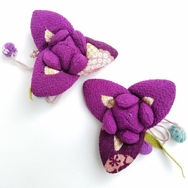 キット ちりめん パーツ 花 季節のお花 菖蒲（大） ハンドメイド