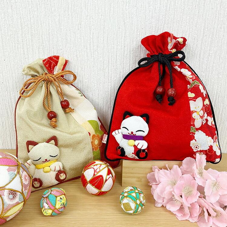 猫4個セット 巾着袋 フェリシモ 絶版品