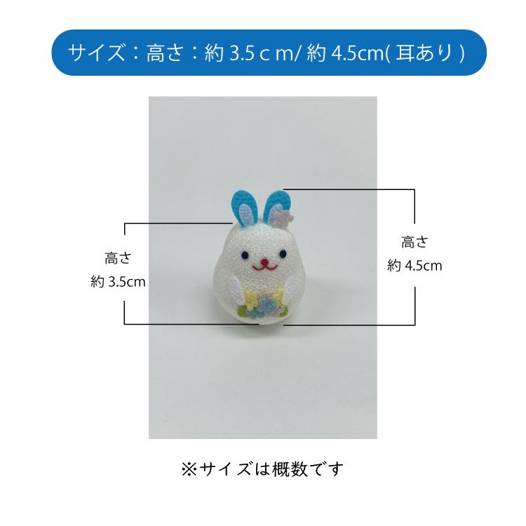 【CBT054】9cm級 おきあがりこぼし(大) スベトラーナうさぎを抱く女の子 おきあがりこぼし [花束うさぎ 全3色 起き上がり小法師シリーズ