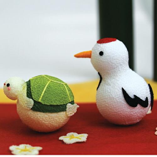 おきあがりこぼし 鶴と亀 起き上がり小法師シリーズ つる かめ 縁起物