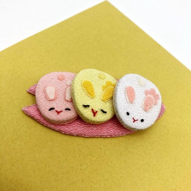 ちりめん細工 うさぎの置物 飾り物 ちりめん飾り 置物 ちりめん細工 キット ミニチュア細工 うさぎの