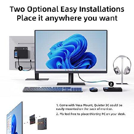 MeLE Quieter3C WiFi 6 Fanless Mini PC Win11 Pro Celeron N5105 Mini