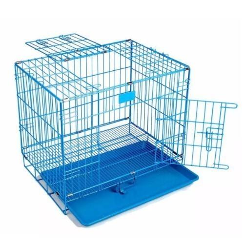 大阪買付 ケージ ペット 折りたたみ 猫 小屋 金属 クレート 犬 ドア 簡単設置 45x30x38cm ブルー ピンク 日本入荷 Ssl Daikyogo Or Jp