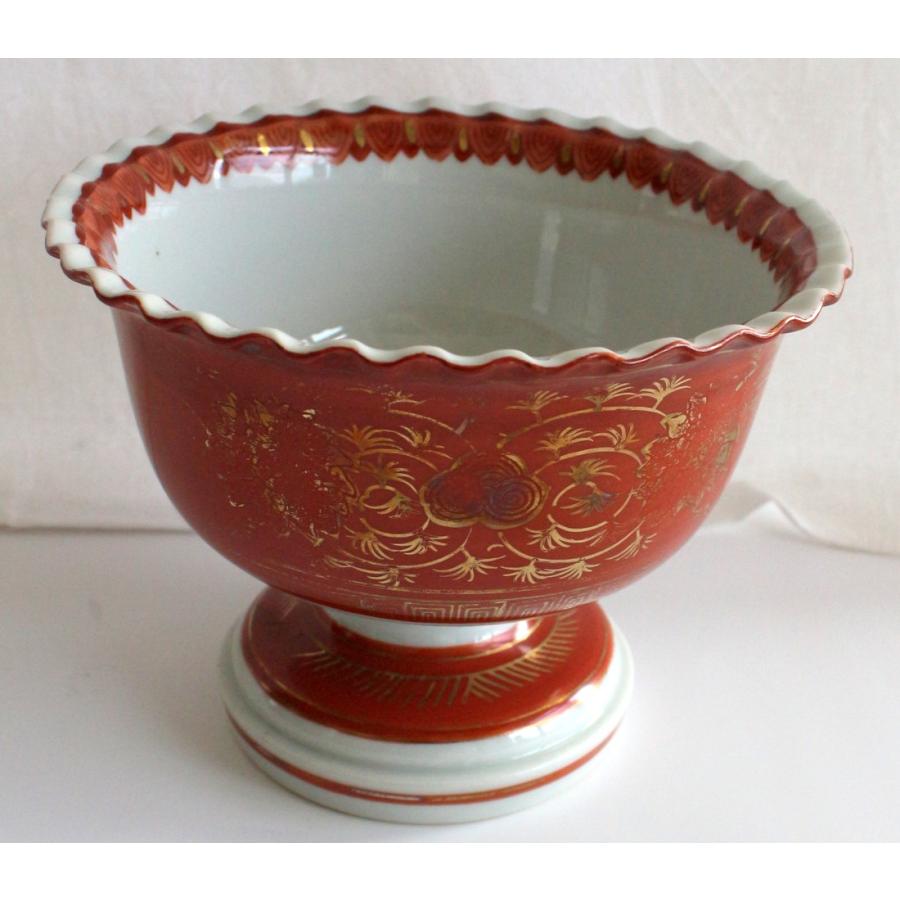 九谷焼　九谷　永楽　赤絵　金彩　明治九谷　１客 九谷焼 永楽 金彩 赤絵 油壺 骨董 古九谷 アンティーク