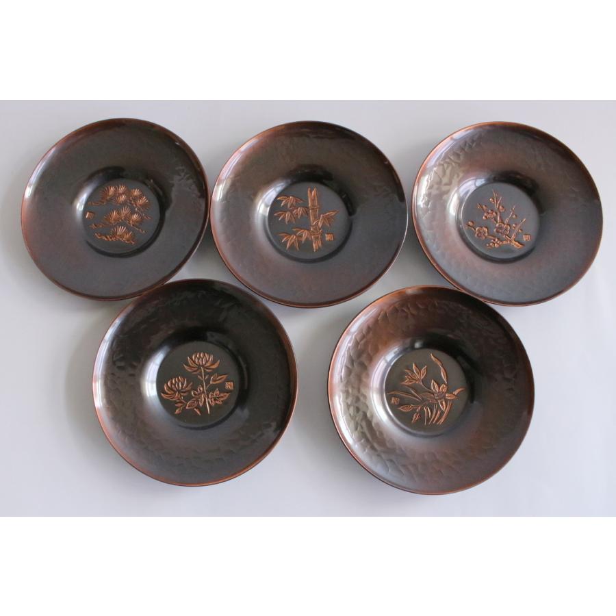美術品/アンティーク 銅製 湯呑 煎茶道具セット 茶托十枚 茶器 金属