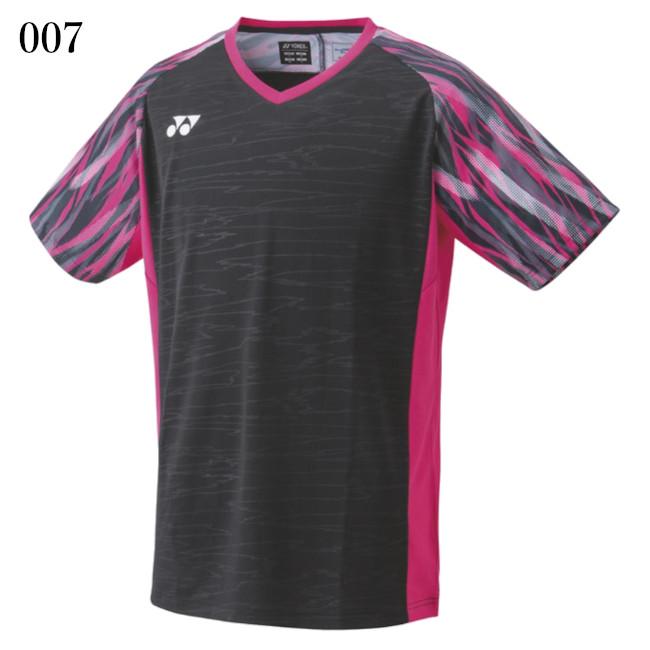 日本大学　バドミントン シャツ ピンク/黒　サイズO YONEX（ヨネックス） ゲームシャツ(フィットスタイル) 10443 メンズ