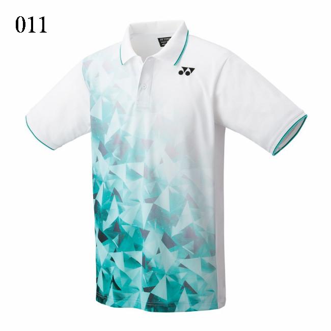 YONEX バドミントンシャツ ホワイト/ブルー サイズ14 YONEX（ヨネックス） ゲームシャツ 10601 ユニセックス 2024SS