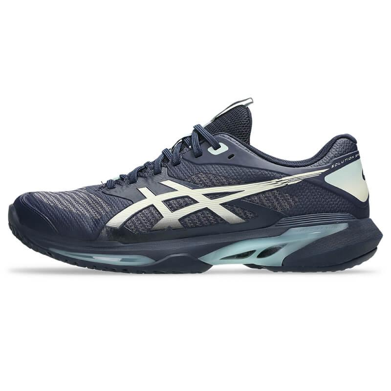 【予約済】asicsテニスシューズ SOLUTION SPEED グレー/ブルー ASICS（アシックス） テニスシューズ ソリューションスピード FF 4 OC