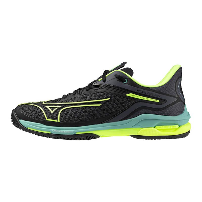 Mizuno テニスシューズ ブラック/ライム MIZUNO（ミズノ） テニスシューズ ウエーブエクシードツアー 6 AC