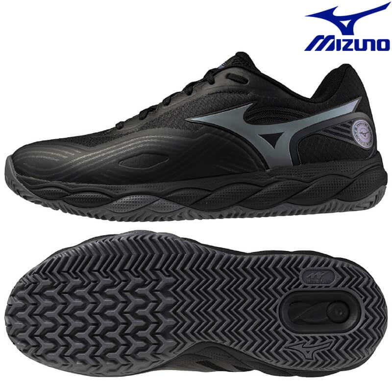 Mizuno テニスシューズ ワイド ブラック MIZUNO（ミズノ） テニスシューズ ウエーブエンフォースCOURT2 WIDE OC