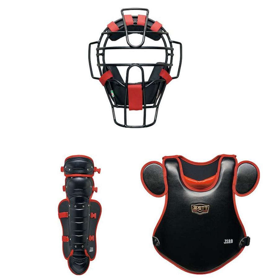 ゼット 少年軟式キャッチャー防具3点セット ブラック×レッド ゼット 少年軟式キャッチャー防具3点セット ブラック×レッド