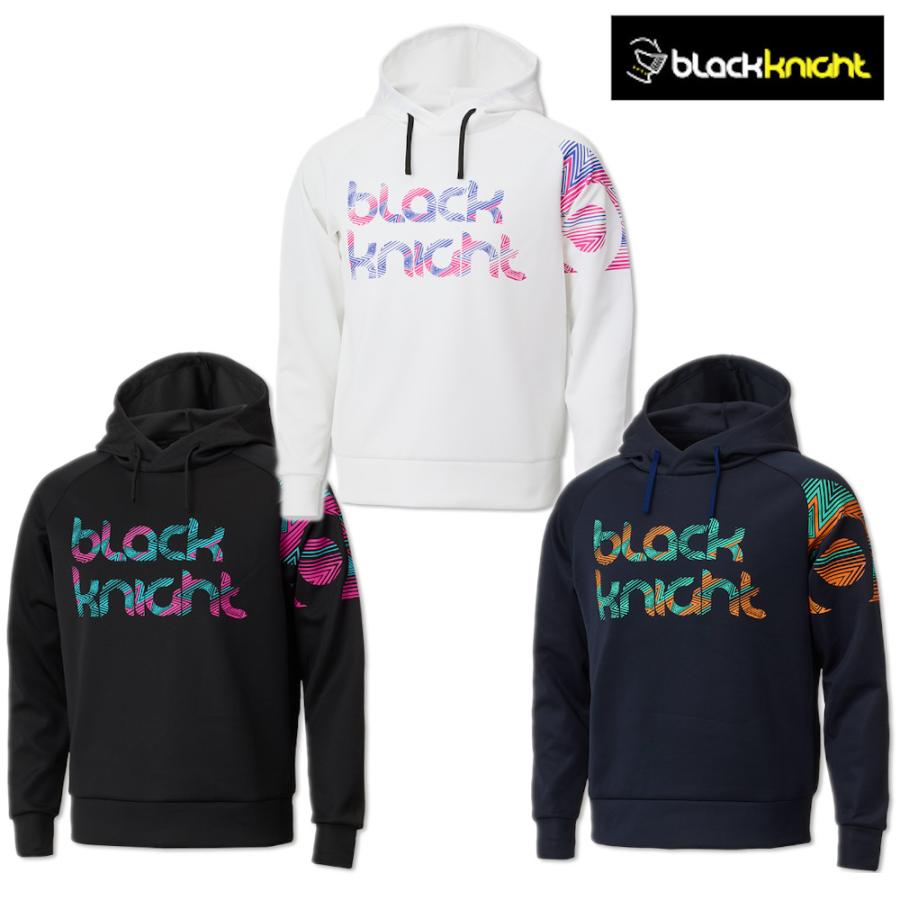 black knight ブラックナイト ストレッチニットプリントフードパーカー