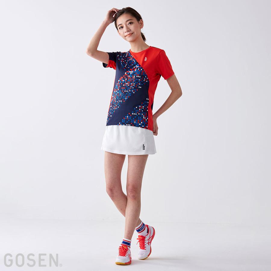 ソフトテニス・バドミントンゲームウェア GOSEN（ゴーセン） ゲームシャツ T1943 レディース 2019AW