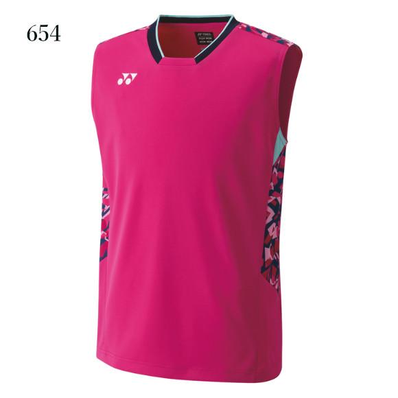YONEX ピンク ノースリーブシャツ JP S YONEX（ヨネックス） ゲームシャツ(ノースリーブ) 10522 メンズ 2023SS