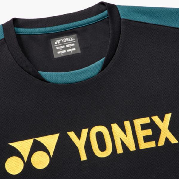 YONEX バドミントンシャツ ブラック/ゴールド YONEX（ヨネックス） ドライTシャツ 16893Y ユニセックス 2026SS