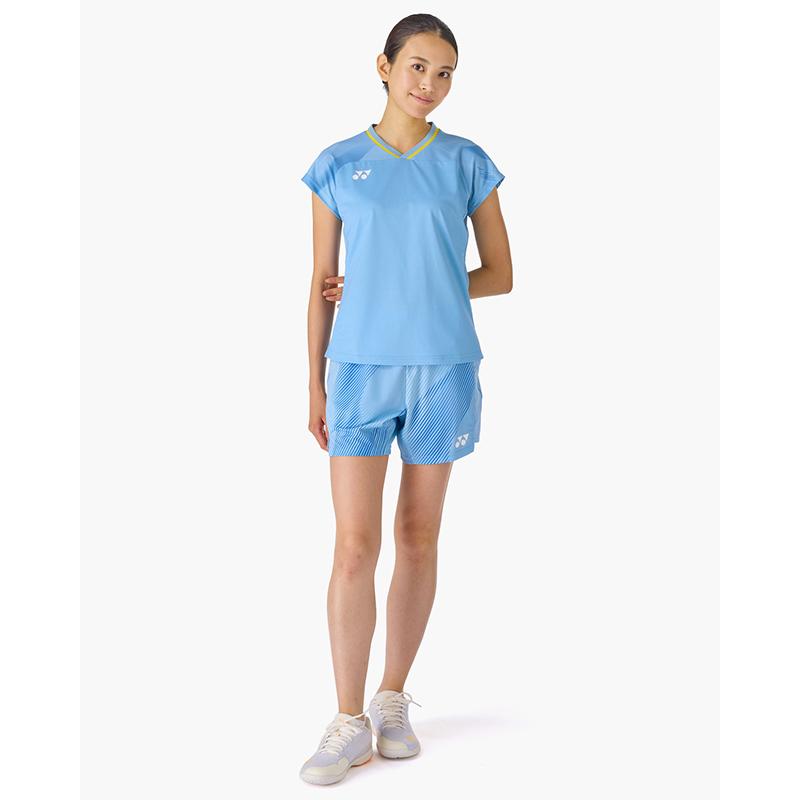 YONEX バドミントンパンツ 青ふたば未来着用‼️ YONEX（ヨネックス） ニットハーフパンツ 25122 レディース 2026SS