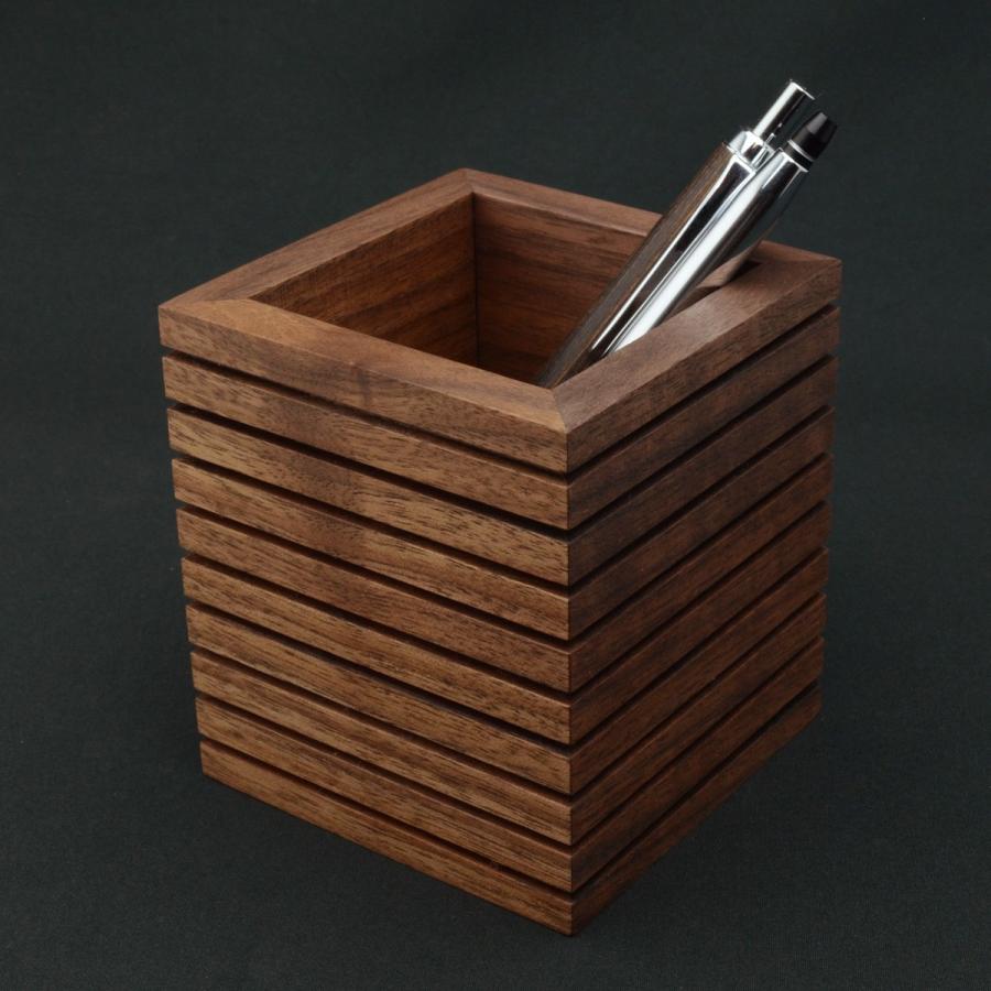 【専用ページ】ペン立てご確認用 ペンスタンド ブラックウォールナット ライン シングル ペン立て