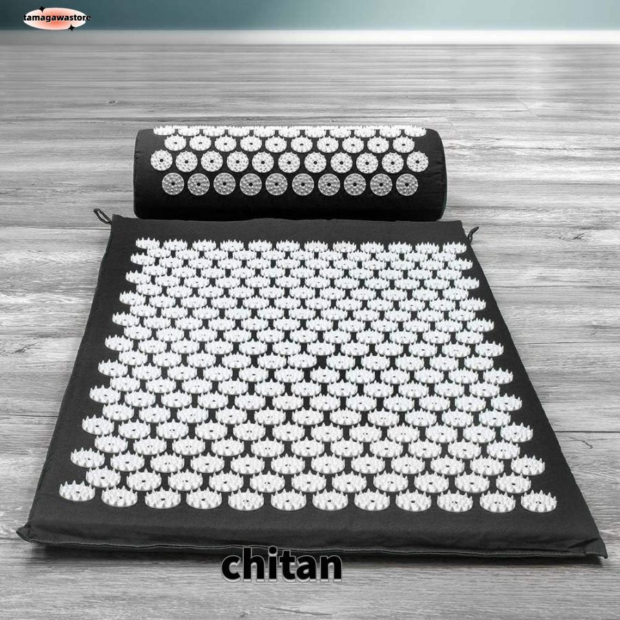 SHATKI マッサージスパイクマット 黒　正規品 指圧スパイクマットヨガシャクティマットマッサージ