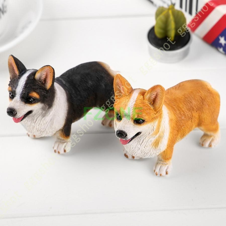 犬の置物 コーギー ルームの装飾 かわいい いぬ イヌ 動物 