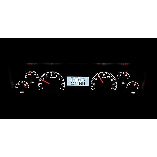 ダコタデジタル77 -90シボレーインパラ/カプリスVHXアナログダッシュシステム銀合金白VHX-77 C-CAP-S-W