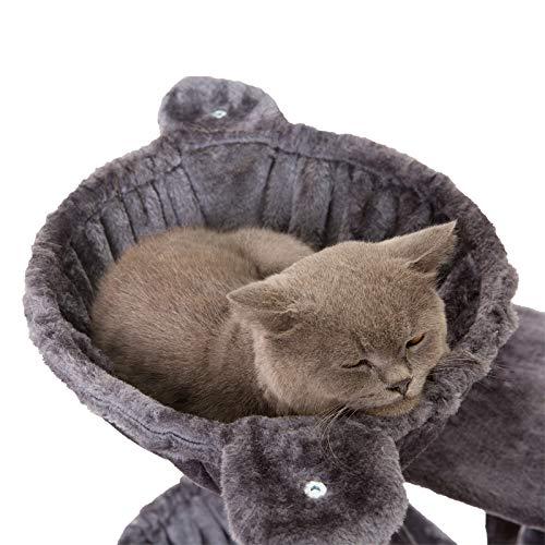 ヘイブラザー39.37インチキャットツリーラグジュアリーコンドー%キャットタワー2 Cozyバスケット%カーキ%マルチプラットフォームジャンプ%カーキ%スモーキ ヘイブラザー39 37インチキャットツリーラグジュアリーコンドー%キャットタワー2