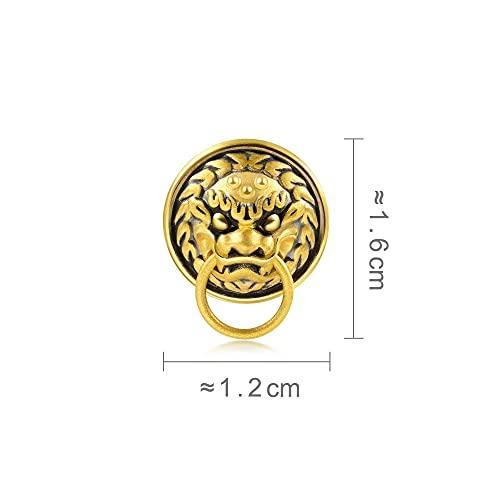 完動品 Chow Sang Sang Sang 999 24 KソリッドゴールドライオンヘッドNoirチャームブレスレット男女兼用90011 C 【ZYX1731773378】(60711円)